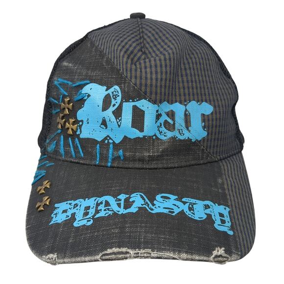 Roar Synasty Snapback Trucker Hat Multi One Size Adjustable Distressed Mesh Back - Picture 1 of 9